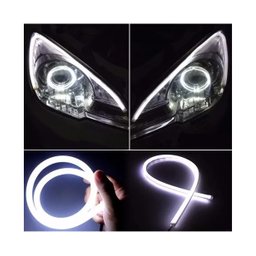 Par Fita Barra Led Neon 12v Para Farol 30cm Branca - 1