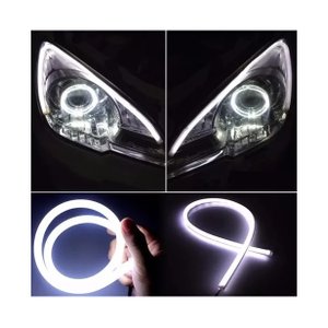 Par Fita Barra Led Neon 12v Para Farol 30cm Branca