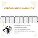 Ver imagem 2 de Cercadinho Dobrável 8 Módulos 51cm Divisor de Ambientes para Pets Cães Gatos Cachorros Coelhos