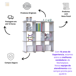 Nicho Organizador para Quarto Infantil Menino Brinquedos Mdf - 6
