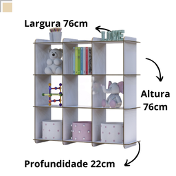 Nicho Organizador para Quarto Infantil Menino Brinquedos Mdf - 3