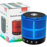 Mini Caixinha Som Portátil Bluetooth Mp3 SD USB Fm Azul - 1