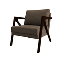 Ver imagem 2 de Conjunto 2 Poltronas Sala de Estar Monique Madeira Castanho Cor: Marrom Linho