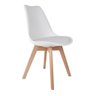 Kit 4 Cadeiras Saarinen Leda Pé Wood com Estofamento Madeira Maciça - 3