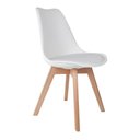 Ver imagem 3 de Kit 4 Cadeiras Saarinen Leda Polipropileno Base Wood Madeira Maciça