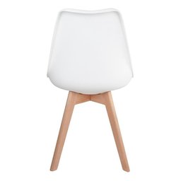 Kit 4 Cadeiras Saarinen Leda Pé Wood com Estofamento Madeira Maciça - 4