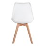 Kit 4 Cadeiras Saarinen Leda Pé Wood com Estofamento Madeira Maciça - 4