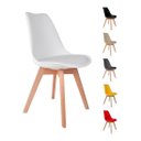 Ver imagem 6 de Kit 4 Cadeiras Saarinen Leda Pé Wood com Estofamento Madeira Maciça