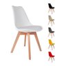 Kit 4 Cadeiras Saarinen Leda Pé Wood com Estofamento Madeira Maciça - 6