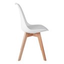 Ver imagem 2 de Kit 4 Cadeiras Saarinen Leda Pé Wood com Estofamento Madeira Maciça