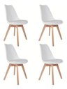 Ver imagem 1 de Kit 4 Cadeiras Saarinen Leda Polipropileno Base Wood Madeira Maciça