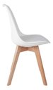 Ver imagem 2 de Kit 4 Cadeiras Saarinen Leda Polipropileno Base Wood Madeira Maciça