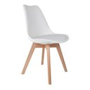 Ver imagem 3 de Kit 4 Cadeiras Saarinen Leda Polipropileno Base Wood Madeira Maciça