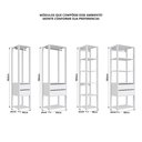 Ver imagem 4 de Guarda Roupa Closet 4 Peças com 2 Cabideiros 6 Gavetas e 11 Nichos Easy
