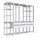 Ver imagem 3 de Guarda Roupa Closet 4 Peças com 2 Cabideiros 6 Gavetas e 11 Nichos Easy