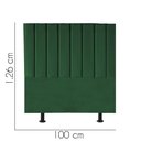 Ver imagem 2 de Cabeceira Estofada Carla 100cm Solteiro para Cama Colchão Box Quarto Suede Verde - Aurora Line