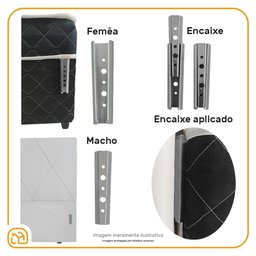 Cama Box Baú Casal + Cabeceira Cassis e Colchão Ortobom Airtech Springpocket Casal 138cm - 6