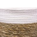 Ver imagem 4 de Cesto de Fibra Natural Seagrass Listrado Branco 19x26x26 cm - D’Rossi