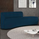 Ver imagem 1 de Sofá 4 Lugares para Sala 220cm Orgânico Wendi Boucle Azul I01 - Mpozenato