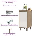 Ver imagem 4 de Balcão Cozinha 1 Porta 40 - Módulo Cozinha Mel - Luciane 1301:Pérola Off
