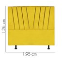 Ver imagem 3 de Cabeceira Estofada Bélgica 195cm King Size Para Cama Box Quarto Corino Amarelo - Gat Magazine