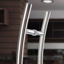 Ver imagem 2 de Puxador Aço Inox Polido/Cromado Para Porta Vidro Temperado Blindex (SAFIRA) curvo em s - 1,5 M ENTRE