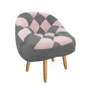 Ver imagem 3 de Kit 02 Poltrona Paloma Escritório Sala Pé Palito Suede Cinza e Suede Rosa Bebê - DOMINIC DECOR