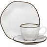 Kit Jogo Café da Manhã Lanche Porcelana 220ml para 2 Pessoas - 1