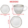 Kit Jogo Café da Manhã Lanche Porcelana 220ml para 2 Pessoas - 6
