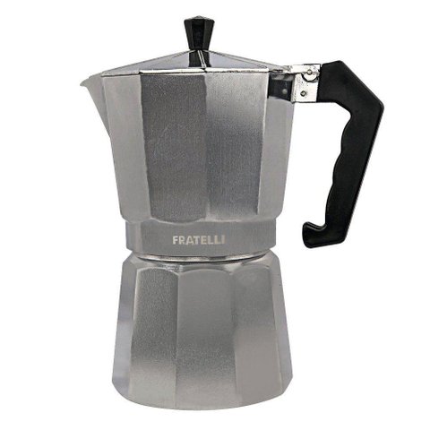 Cafeteira Italiana Moka Express Faz 6 ou 9 Xícaras Café Aluminio Quantidade:9 Xícaras