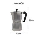 Ver imagem 4 de Cafeteira Italiana Moka Express Faz 6 ou 9 Xícaras Café Aluminio Quantidade:9 Xícaras