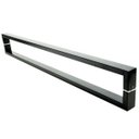 Ver imagem 1 de Puxador Portas Duplo Aço Inox Preto Greco 2,5 m para portas: pivotantes/madeira/vidro temperado/