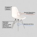 Ver imagem 3 de Conjunto 2 Cadeiras Eames Design Moderno Tubo de Ferro Branco Assento Branco
