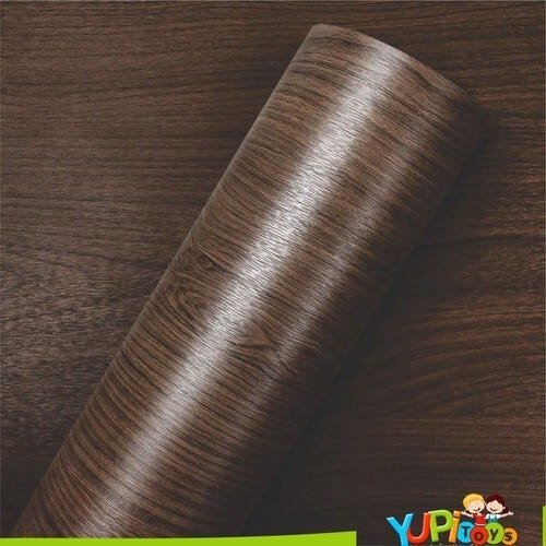 Papel De Parede Textura Lavável 45cmx10m - Yupitoys - madeira tabaco - 3