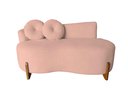 Ver imagem 3 de Namoradeira Sofá 02 Lugares Feijão Lounge Orgânica Boucle Rose