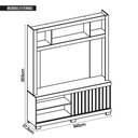 Ver imagem 7 de Estante Para TV até 65 Polegadas Bambam Marrom Caemmun