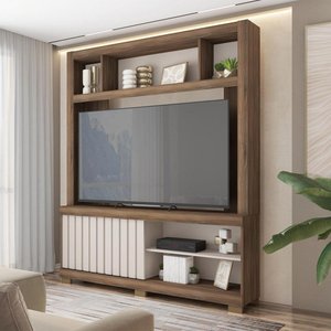Estante Para TV até 65 Polegadas Bambam Marrom Caemmun