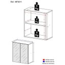 Ver imagem 5 de Aparador Cantinho do Café com Espelho 2 Portas Multimóveis Branco