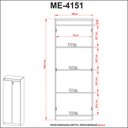 Ver imagem 6 de Armário Estante para Escritório com 2 Portas e Chave Me4151 Amêndoa/preto Tecnomobili