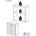 Ver imagem 4 de Aparador Cantinho do Café com Espelho 2 Portas Multimóveis Preto