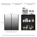 Ver imagem 3 de Aparador Cantinho do Café com Espelho 2 Portas Multimóveis Preto