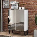 Ver imagem 2 de Aparador Cantinho do Café com Espelho e Pés Retrô 2 Portas Multimóveis