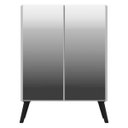 Ver imagem 7 de Aparador Cantinho do Café com Espelho e Pés Retrô 2 Portas Multimóveis