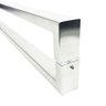 Puxador Portas Duplo Aço Inox Escovado Greco 2,5 m para portas: pivotantes/madeira/vidro temperado - 2