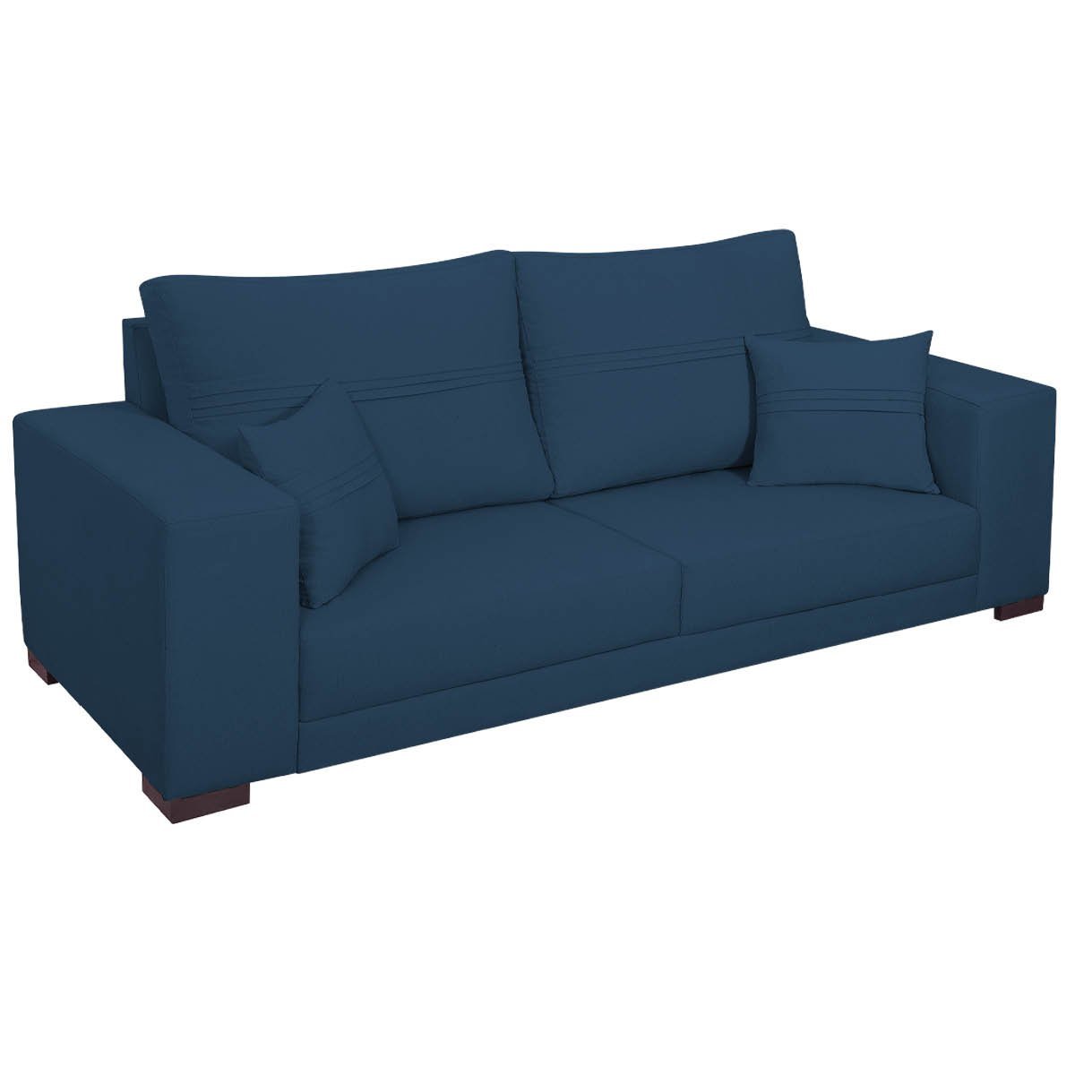 Sofá 2 Lugares Madri Suede - Amarena Móveis Sofá 2 Lugares Sofás Azul Marinho