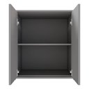 Ver imagem 5 de Armário Escritório Baixo 63cm X 36cm 2 Portas F5 Office Cor:cinza Sagrado com Preto