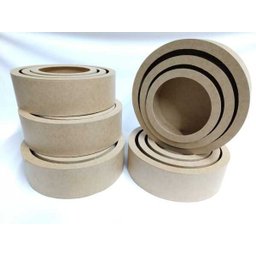 5 Kit Nicho Redondo Em Madeira Mdf Crú 3 Tamanhos PMG Quarto Bebê - 1