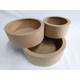 5 Kit Nicho Redondo Em Madeira Mdf Crú 3 Tamanhos PMG Quarto Bebê - 4