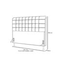 Ver imagem 4 de Cabeceira Rana 160 Queen Courino Marrom Aradecor