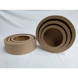 2 Kit Nicho Redondo Em Madeira Mdf Crú 3 Tamanhos PMG Quarto Bebê - 3